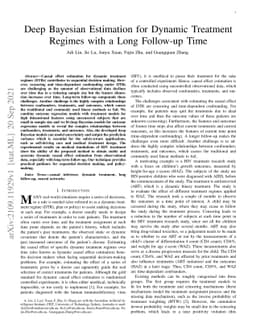 Deep Bayesian Estimation for Dynamic Treatment Regimes with a Long
  Follow-up Time