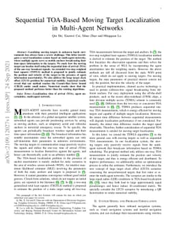 Sequential TOA-Based Moving Target Localization in Multi-Agent Networks