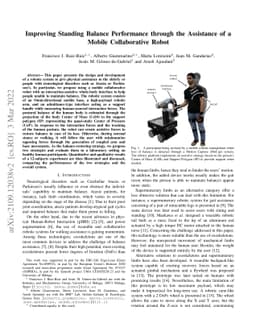 Improving Standing Balance Performance through the Assistance of a
  Mobile Collaborative Robot