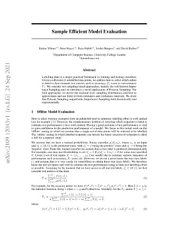 Sample Efficient Model Evaluation