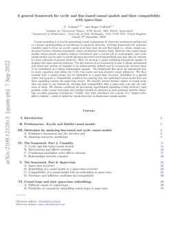 A general framework for cyclic and fine-tuned causal models and their
  compatibility with space-time