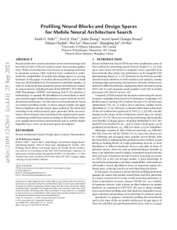 Profiling Neural Blocks and Design Spaces for Mobile Neural Architecture
  Search