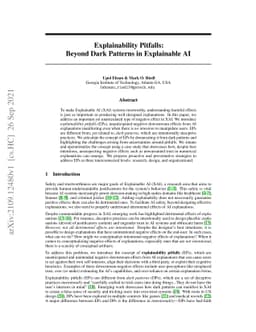 Explainability Pitfalls: Beyond Dark Patterns in Explainable AI