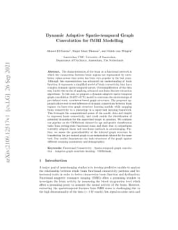 Dynamic Adaptive Spatio-temporal Graph Convolution for fMRI Modelling