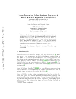 Logo Generation Using Regional Features: A Faster R-CNN Approach to
  Generative Adversarial Networks
