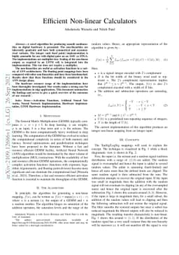 Efficient Non-linear Calculators