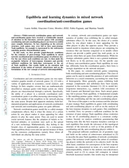 Equilibria and learning dynamics in mixed network
  coordination/anti-coordination games