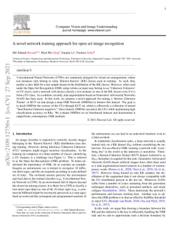 A novel network training approach for open set image recognition
