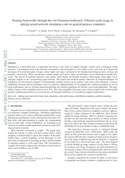 Routing brain traffic through the von Neumann bottleneck: Efficient
  cache usage in spiking neural network simulation code on general purpose
  computers