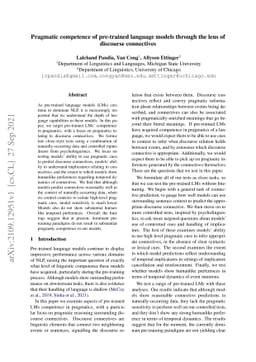 Pragmatic competence of pre-trained language models through the lens of
  discourse connectives