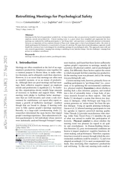 Retrofitting Meetings for Psychological Safety