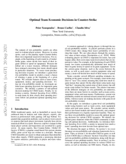 Optimal Team Economic Decisions in Counter-Strike