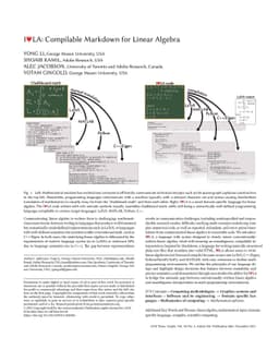I$\heartsuit$LA: Compilable Markdown for Linear Algebra