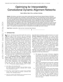 Optimising for Interpretability: Convolutional Dynamic Alignment
  Networks
