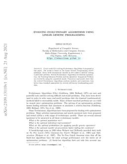 Evolving Evolutionary Algorithms using Linear Genetic Programming