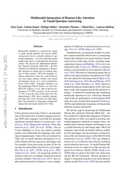 Multimodal Integration of Human-Like Attention in Visual Question
  Answering