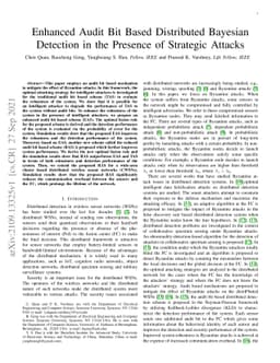 Enhanced Audit Bit Based Distributed Bayesian Detection in the Presence
  of Strategic Attacks