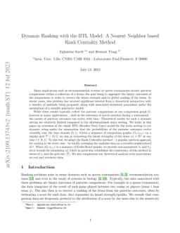 Dynamic Ranking with the BTL Model: A Nearest Neighbor based Rank
  Centrality Method