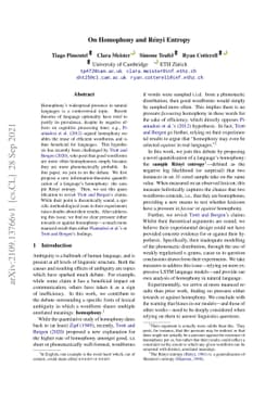 On Homophony and Rényi Entropy