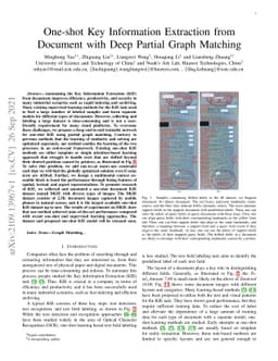 One-shot Key Information Extraction from Document with Deep Partial
  Graph Matching