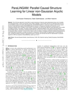 ParaLiNGAM: Parallel Causal Structure Learning for Linear non-Gaussian
  Acyclic Models