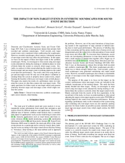 The impact of non-target events in synthetic soundscapes for sound event
  detection