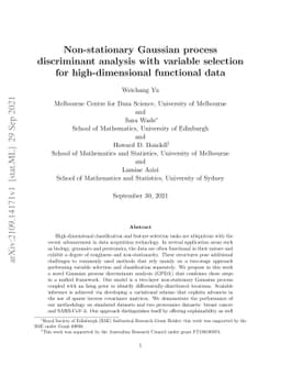 Non-stationary Gaussian process discriminant analysis with variable
  selection for high-dimensional functional data