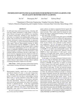 Information-Bottleneck-Based Behavior Representation Learning for
  Multi-agent Reinforcement learning