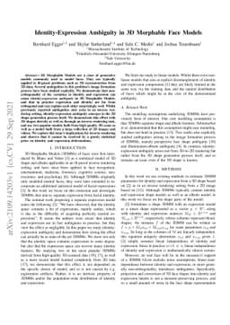 Identity-Expression Ambiguity in 3D Morphable Face Models