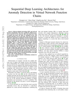 Sequential Deep Learning Architectures for Anomaly Detection in Virtual
  Network Function Chains