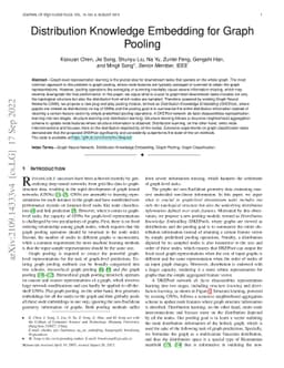 Distribution Knowledge Embedding for Graph Pooling