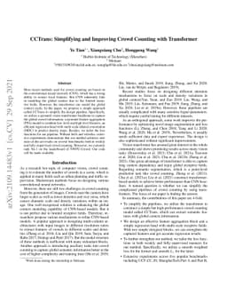 CCTrans: Simplifying and Improving Crowd Counting with Transformer
