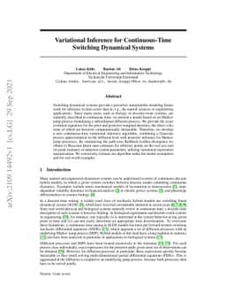 Variational Inference for Continuous-Time Switching Dynamical Systems
