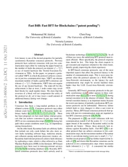 Fast B4B: Fast BFT for Blockchains
