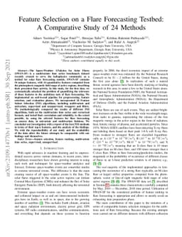 Feature Selection on a Flare Forecasting Testbed: A Comparative Study of
  24 Methods