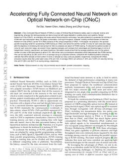 Accelerating Fully Connected Neural Network on Optical Network-on-Chip
  (ONoC)