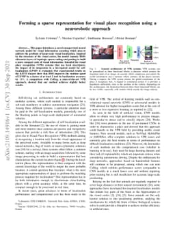 Forming a sparse representation for visual place recognition using a
  neurorobotic approach