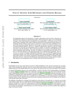 Focus! Rating XAI Methods and Finding Biases
