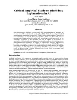 Critical Empirical Study on Black-box Explanations in AI