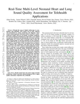 Real-Time Multi-Level Neonatal Heart and Lung Sound Quality Assessment
  for Telehealth Applications