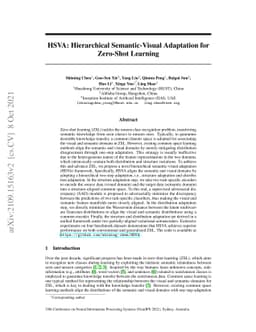 HSVA: Hierarchical Semantic-Visual Adaptation for Zero-Shot Learning