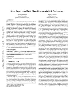 Semi-Supervised Text Classification via Self-Pretraining