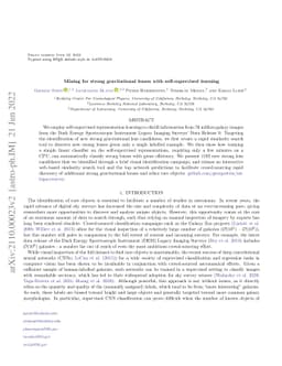 Mining for Strong Gravitational Lenses with Self-supervised Learning
