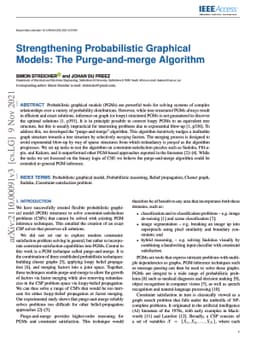 Strengthening Probabilistic Graphical Models: The Purge-and-merge
  Algorithm