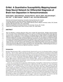 Q-Net: A Quantitative Susceptibility Mapping-based Deep Neural Network
  for Differential Diagnosis of Brain Iron Deposition in Hemochromatosis