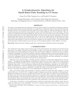 A Graph-theoretic Algorithm for Small Bowel Path Tracking in CT Scans