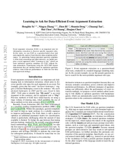 Learning to Ask for Data-Efficient Event Argument Extraction