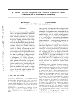 A Cramér Distance perspective on Quantile Regression based
  Distributional Reinforcement Learning