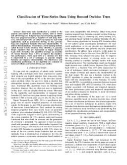 Classification of Time-Series Data Using Boosted Decision Trees