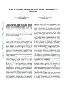 Accelerate Distributed Stochastic Descent for Nonconvex Optimization
  with Momentum